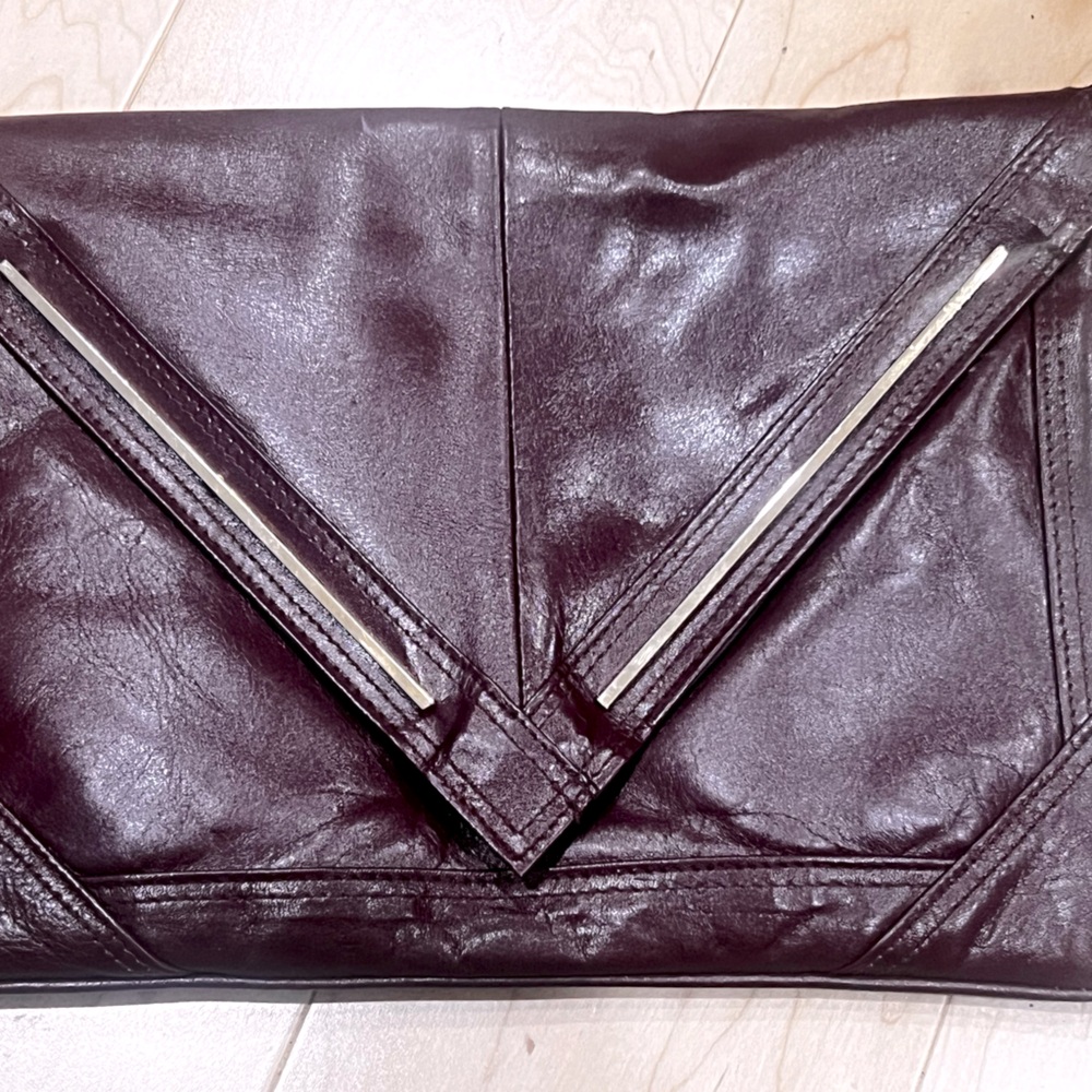 Vintage kidskin leather clutch